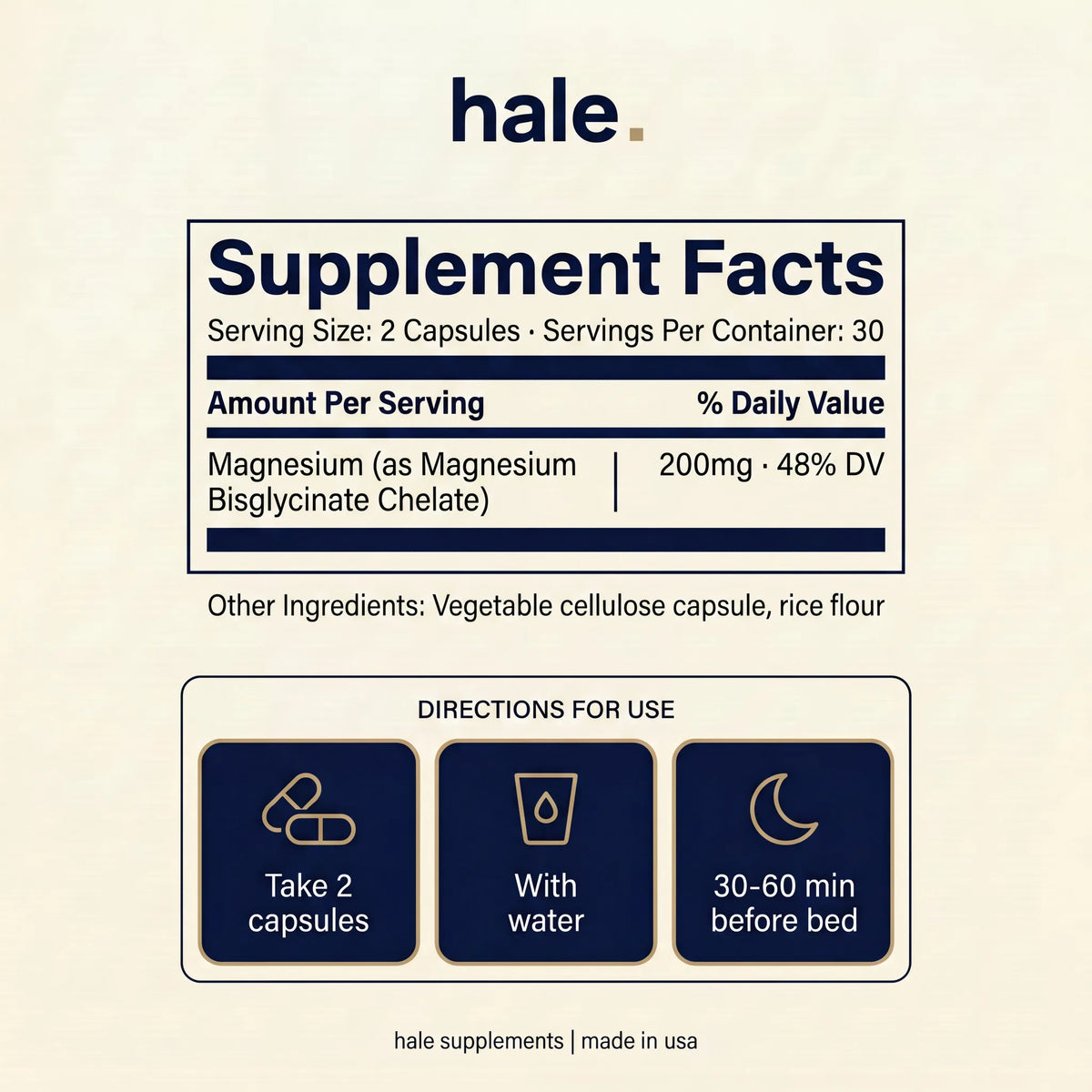 hale. supplement facts and directions image 6